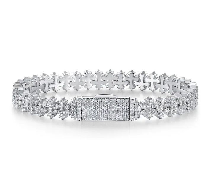 FULL CROSS BRACELET MOISSANITE