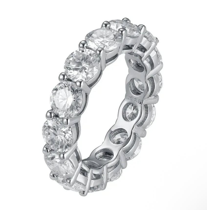 Churumbela plata con moissanitas BIG