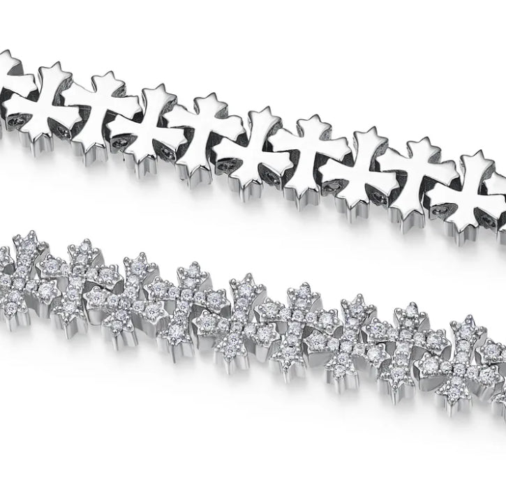 FULL CROSS BRACELET MOISSANITE