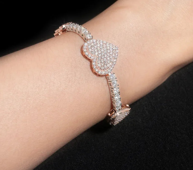 Tennis corazón moissanitas