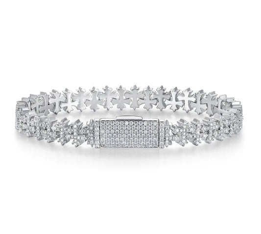 FULL CROSS BRACELET MOISSANITE