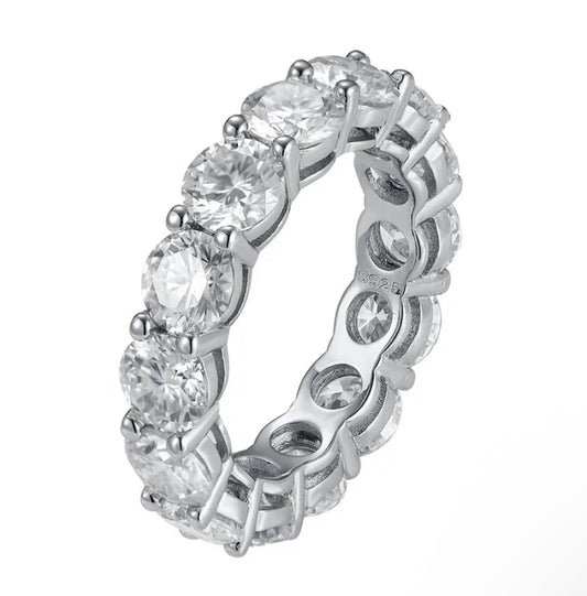 Churumbela plata con moissanitas BIG