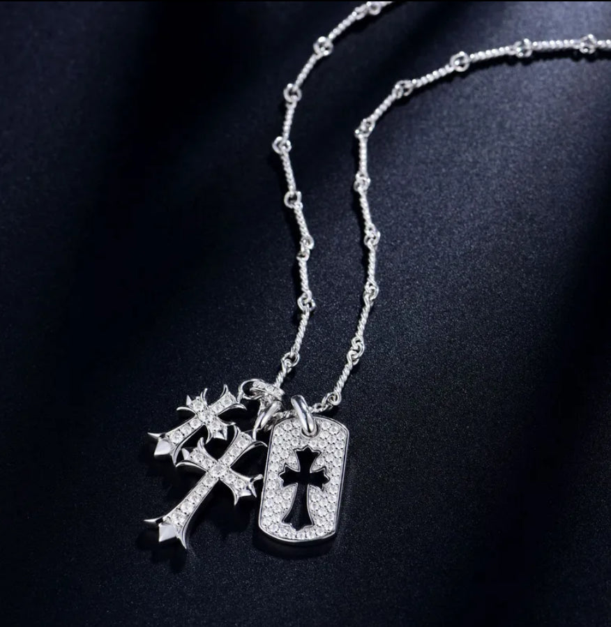 CH set plata con moissanitas