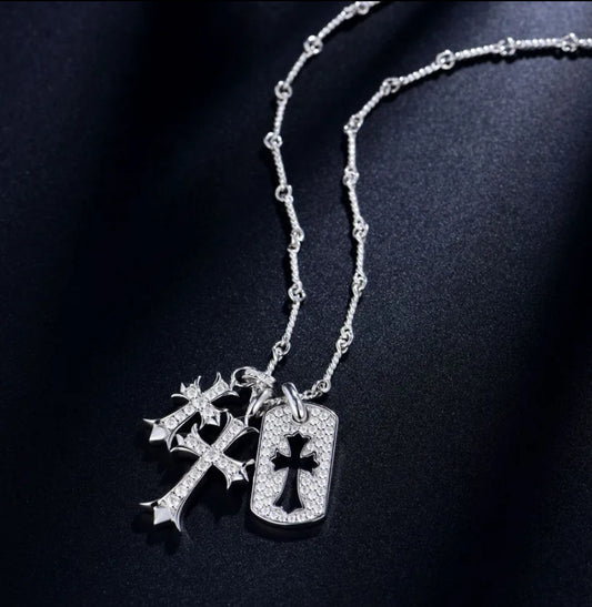 CH set plata con moissanitas