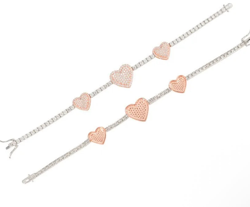 Tennis corazón moissanitas