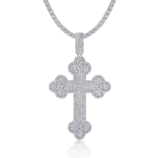 CROSS PENDANT V MOISSANITE