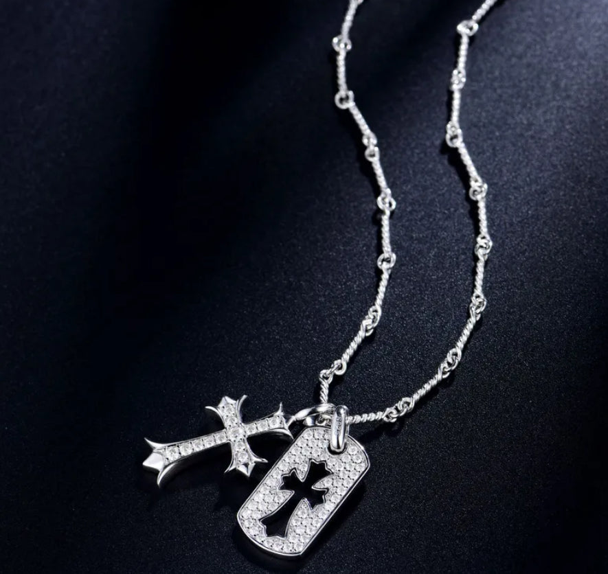 CH set plata con moissanitas