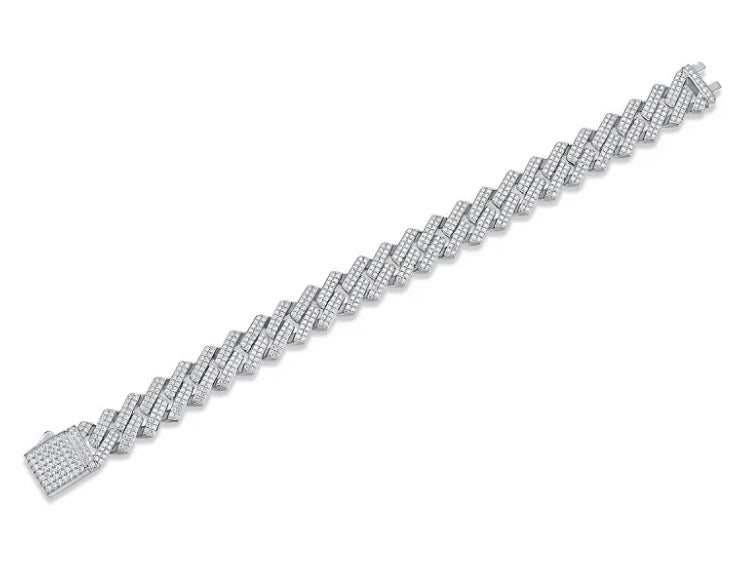 CLASSIC CUBAN BRACELET MOISSANITE 14MM